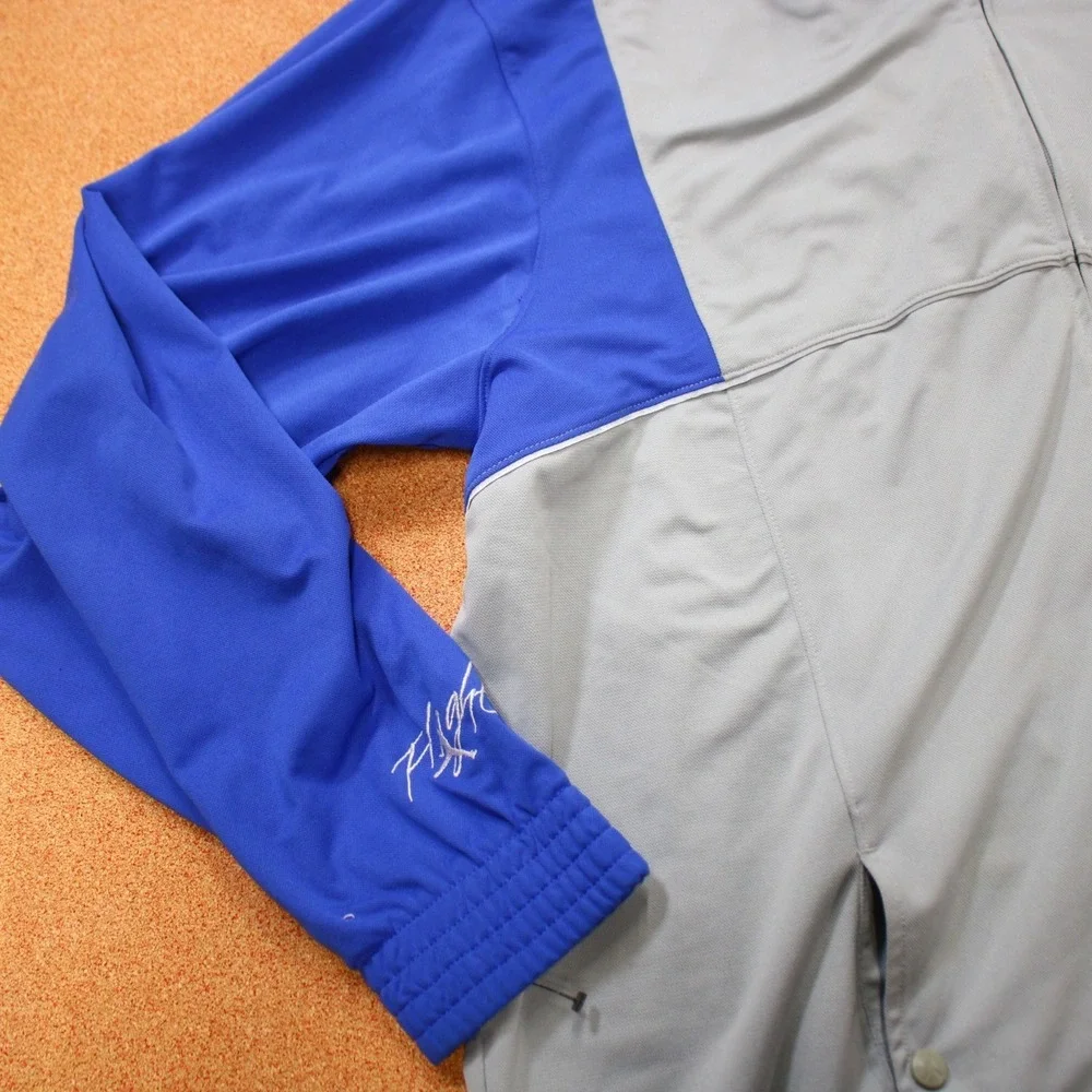 Air Jordan Flight Track Jacket Men 2XL Gray Blue Nike Color Block Y2K Retro